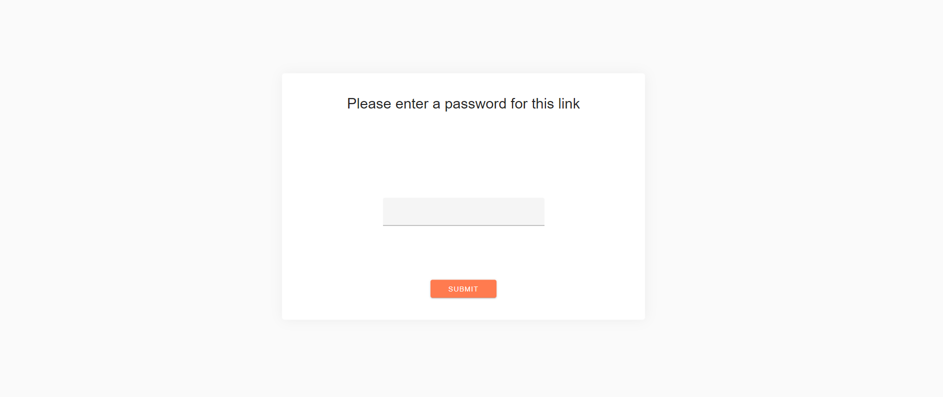Default password page with input field and submit button